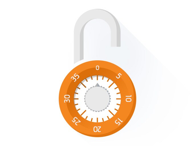 Orange padlock Orange padlock