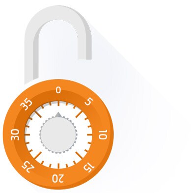 Orange padlock Orange padlock